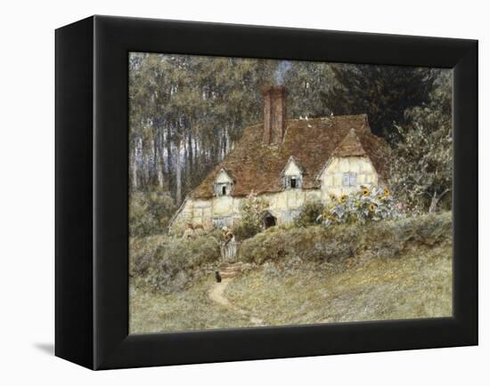 Old Surrey Cottage-Helen Allingham-Framed Premier Image Canvas