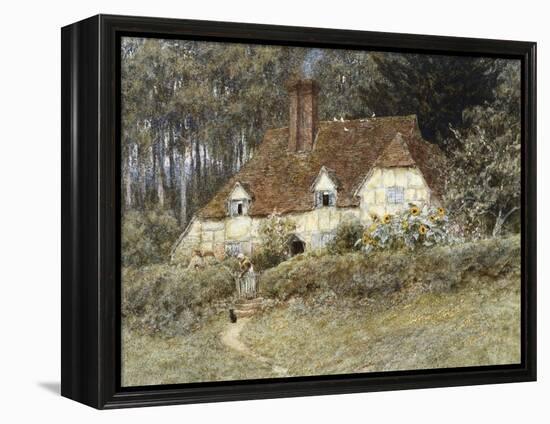 Old Surrey Cottage-Helen Allingham-Framed Premier Image Canvas