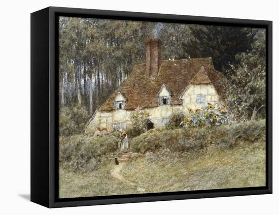 Old Surrey Cottage-Helen Allingham-Framed Premier Image Canvas