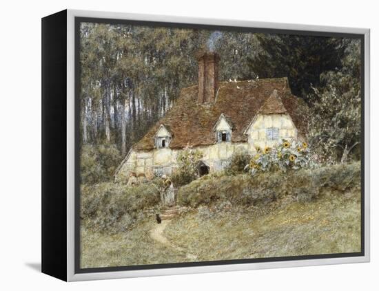 Old Surrey Cottage-Helen Allingham-Framed Premier Image Canvas