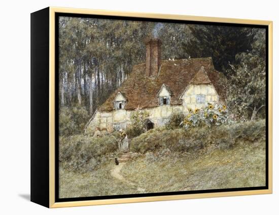 Old Surrey Cottage-Helen Allingham-Framed Premier Image Canvas