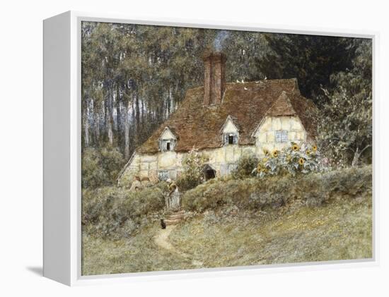 Old Surrey Cottage-Helen Allingham-Framed Premier Image Canvas