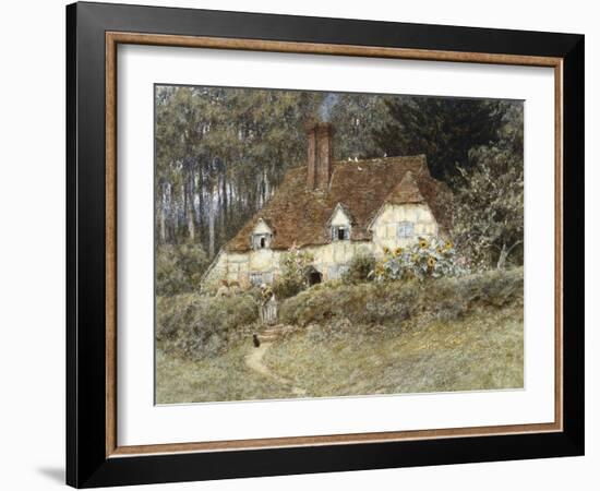 Old Surrey Cottage-Helen Allingham-Framed Premium Giclee Print
