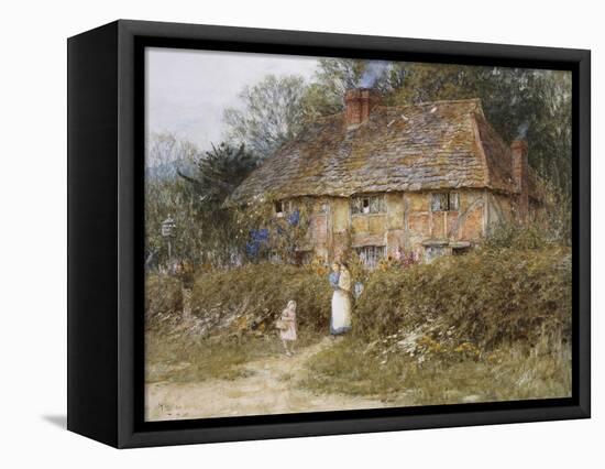 Old Surrey Cottage-Helen Allingham-Framed Premier Image Canvas