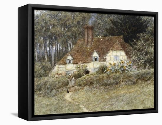 Old Surrey Cottage-Helen Allingham-Framed Premier Image Canvas