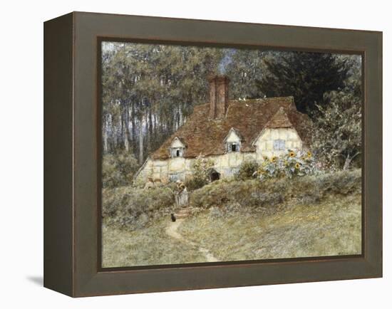 Old Surrey Cottage-Helen Allingham-Framed Premier Image Canvas