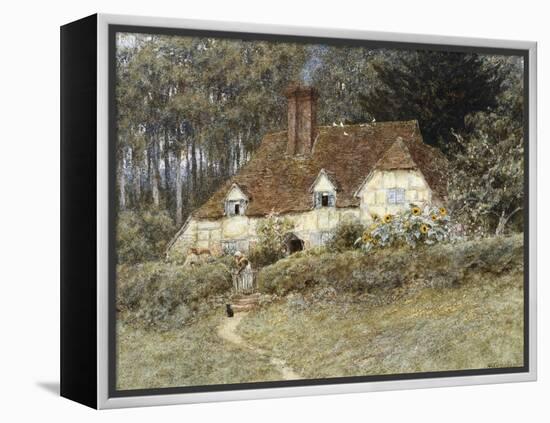 Old Surrey Cottage-Helen Allingham-Framed Premier Image Canvas