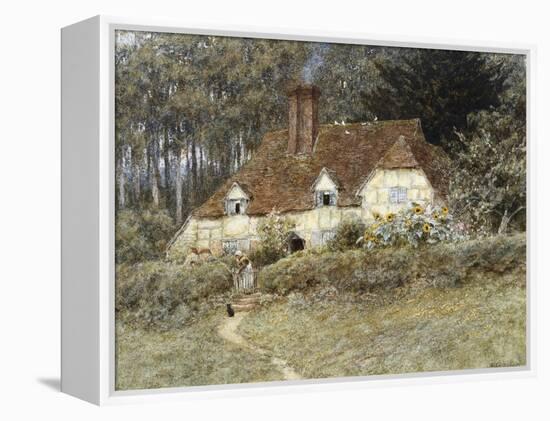 Old Surrey Cottage-Helen Allingham-Framed Premier Image Canvas