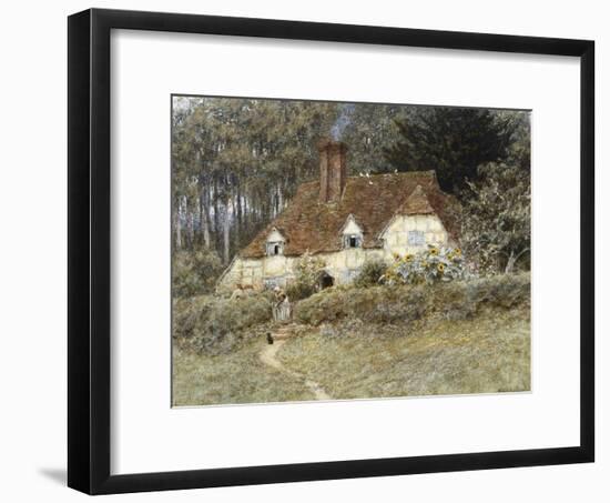 Old Surrey Cottage-Helen Allingham-Framed Giclee Print