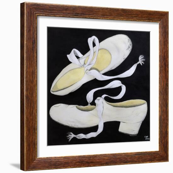 Old Tap Dancing Shoes, 1992-Carolyn Hubbard-Ford-Framed Giclee Print