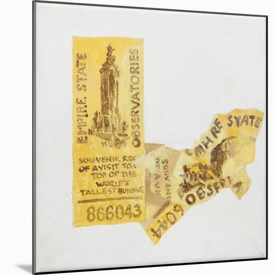 Old ticket of Empire State Builidng, 1 ticked torn up-Jennifer Abbott-Mounted Giclee Print