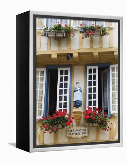 Old Timber Framed Building in Quimper, Southern Finistere, Brittany, France-Amanda Hall-Framed Premier Image Canvas