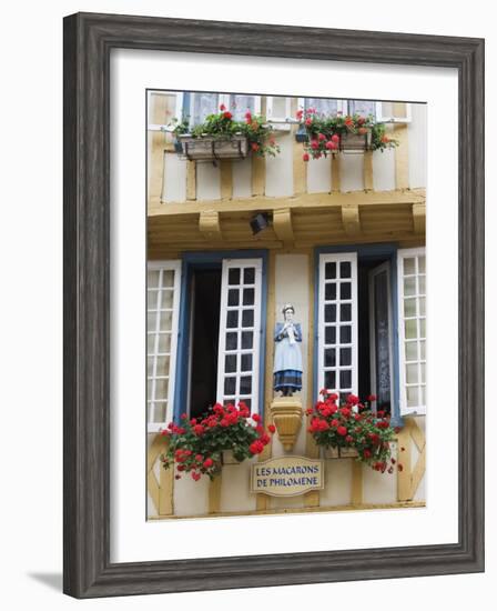 Old Timber Framed Building in Quimper, Southern Finistere, Brittany, France-Amanda Hall-Framed Photographic Print