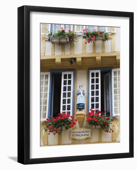 Old Timber Framed Building in Quimper, Southern Finistere, Brittany, France-Amanda Hall-Framed Photographic Print