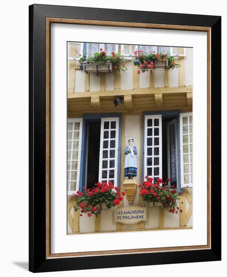 Old Timber Framed Building in Quimper, Southern Finistere, Brittany, France-Amanda Hall-Framed Photographic Print