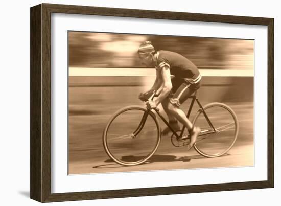 Old Time Bicycle Racer-null-Framed Art Print
