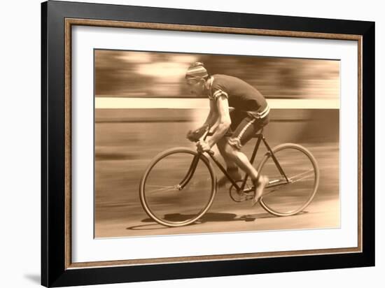 Old Time Bicycle Racer-null-Framed Art Print