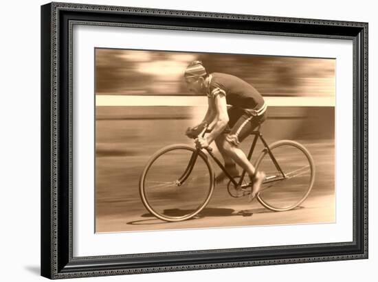 Old Time Bicycle Racer-null-Framed Art Print