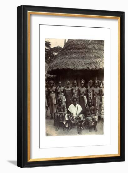 Old Time Chief, Upper Mendi, Sierra Leone, c.1920-null-Framed Giclee Print