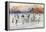 Old Time Hockey on Lake Placid, New York-null-Framed Stretched Canvas