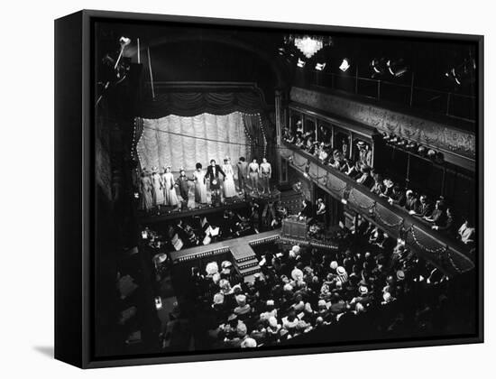 Old Time Music Hall Show-null-Framed Premier Image Canvas