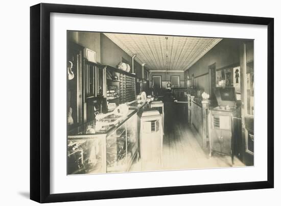 Old Time Music Store--Framed Art Print