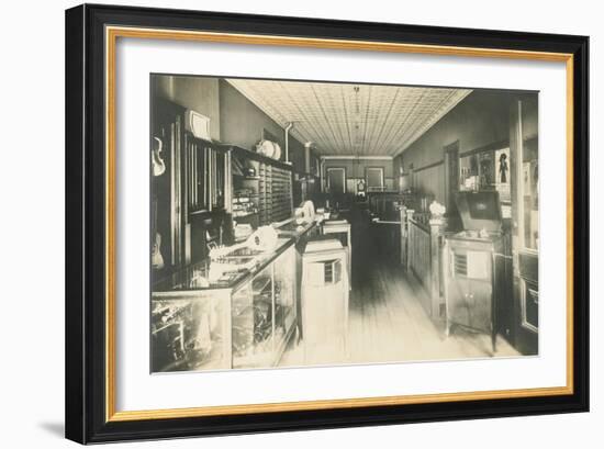 Old Time Music Store--Framed Art Print