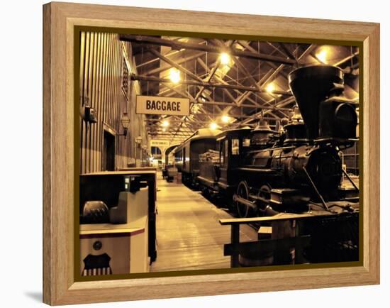 Old Time Railroad Station, Sacramento, California-George Oze-Framed Premier Image Canvas