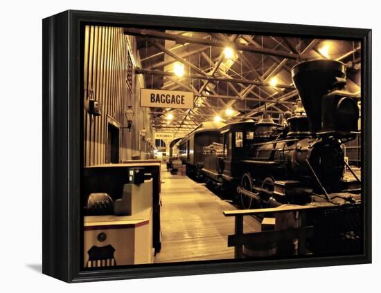 Old Time Railroad Station, Sacramento, California-George Oze-Framed Premier Image Canvas