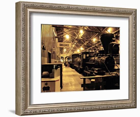 Old Time Railroad Station, Sacramento, California-George Oze-Framed Photographic Print