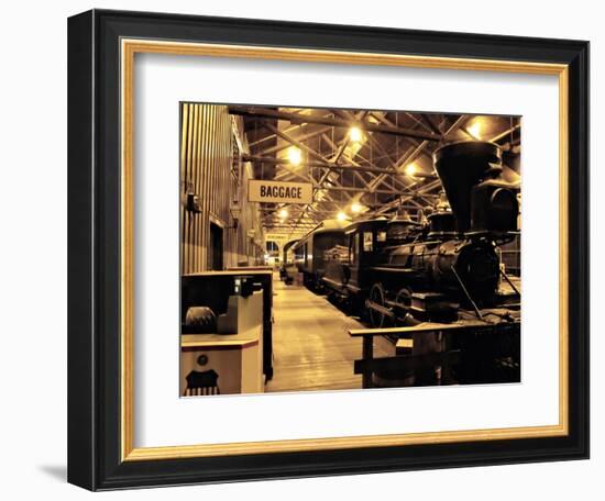 Old Time Railroad Station, Sacramento, California-George Oze-Framed Photographic Print