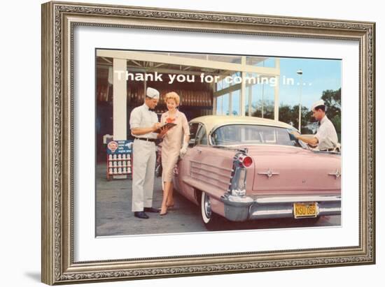 Old Time Service Station-null-Framed Art Print