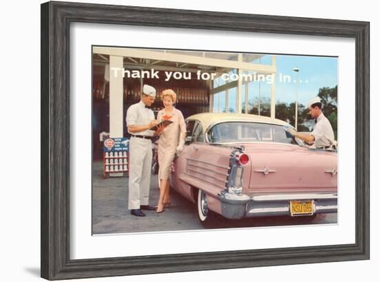 Old Time Service Station-null-Framed Art Print