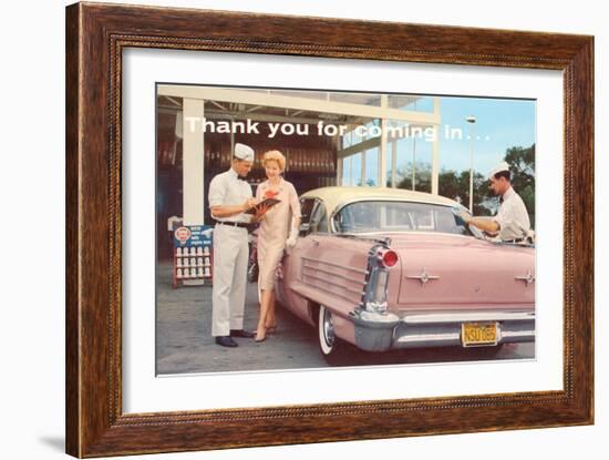 Old Time Service Station-null-Framed Art Print