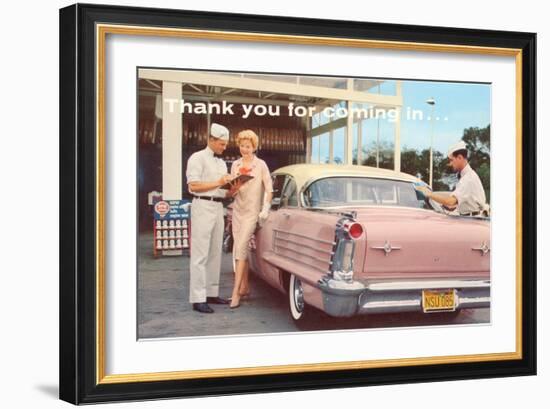 Old Time Service Station-null-Framed Art Print