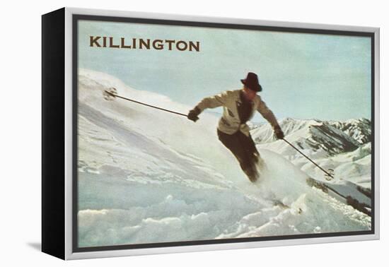 Old Time Skier, Killington-null-Framed Stretched Canvas