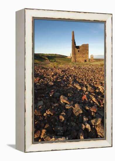 Old Tin Mine Workings, Botallack, Pendeen,Cornwall, England-Paul Harris-Framed Premier Image Canvas