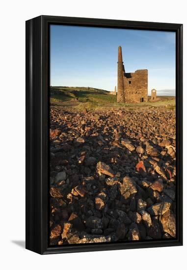 Old Tin Mine Workings, Botallack, Pendeen,Cornwall, England-Paul Harris-Framed Premier Image Canvas