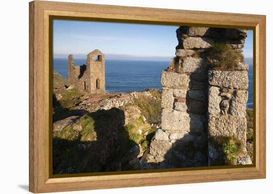 Old Tin Mine Workings, Botallack, Pendeen,Cornwall, England-Paul Harris-Framed Premier Image Canvas