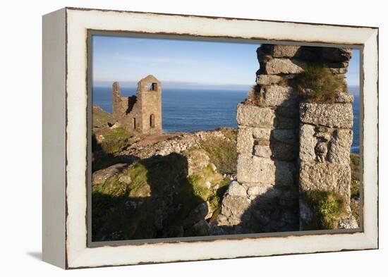 Old Tin Mine Workings, Botallack, Pendeen,Cornwall, England-Paul Harris-Framed Premier Image Canvas