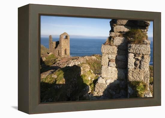 Old Tin Mine Workings, Botallack, Pendeen,Cornwall, England-Paul Harris-Framed Premier Image Canvas