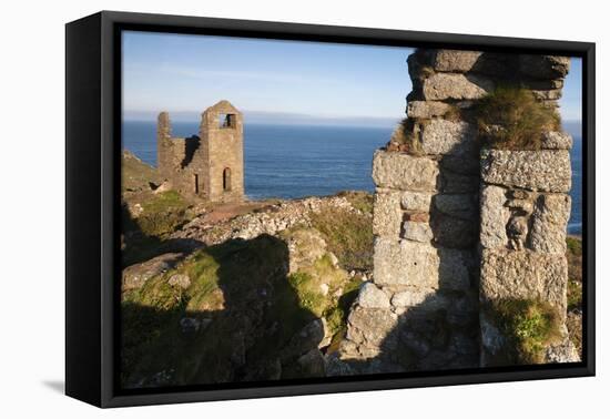 Old Tin Mine Workings, Botallack, Pendeen,Cornwall, England-Paul Harris-Framed Premier Image Canvas