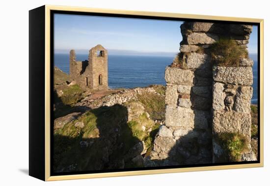 Old Tin Mine Workings, Botallack, Pendeen,Cornwall, England-Paul Harris-Framed Premier Image Canvas