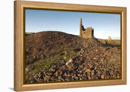 Old Tin Mine Workings, Botallack, Pendeen,Cornwall, England-Paul Harris-Framed Premier Image Canvas