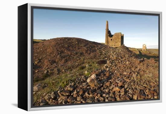 Old Tin Mine Workings, Botallack, Pendeen,Cornwall, England-Paul Harris-Framed Premier Image Canvas