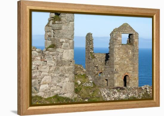 Old Tin Mine Workings, Botallack, Pendeen,Cornwall, England-Paul Harris-Framed Premier Image Canvas