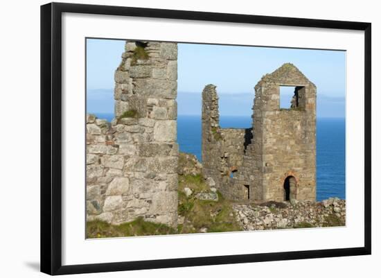 Old Tin Mine Workings, Botallack, Pendeen,Cornwall, England-Paul Harris-Framed Photographic Print