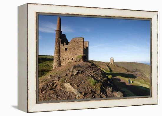 Old Tin Mine Workings, Botallack, Pendeen,Cornwall, England-Paul Harris-Framed Premier Image Canvas