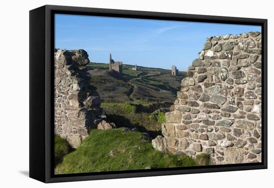 Old Tin Mine Workings, Botallack, Pendeen,Cornwall, England-Paul Harris-Framed Premier Image Canvas