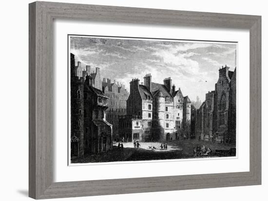 Old Tolbooth Edinburgh, Engraved by Edward Finden-Alexander Nasmyth-Framed Giclee Print